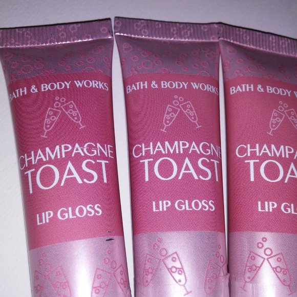 Set of 3 Bath & Body Works Lip Gloss Champagne Toast Gift Set Brand‎ New - Picture 3 of 5